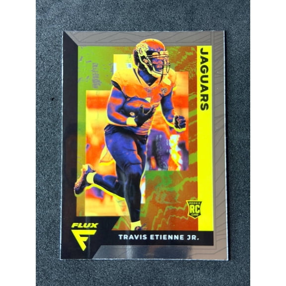 2021 Panini Chronicles Flux Rookies FX-8 Travis Etienne Jr. Jacksonville Jaguars Jacksonville Jaguars NFL FOOTBALL Trading Card