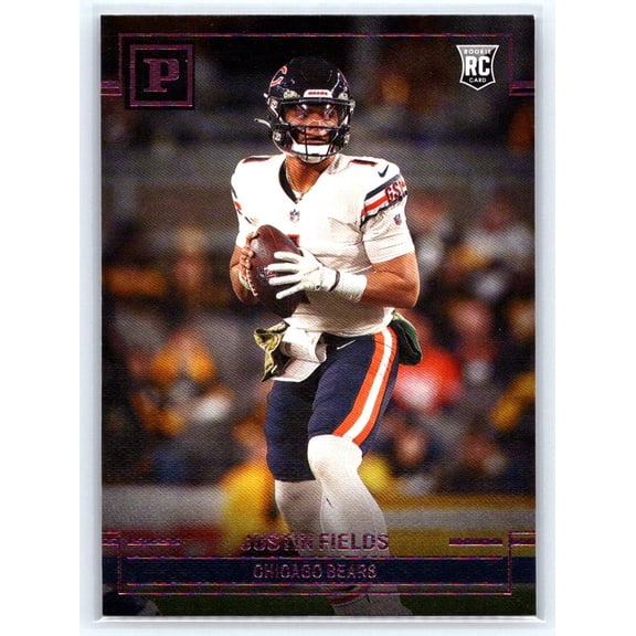2021 Panini Chronicles Justin Fields Chicago Bears #PA-4 Panini Pink Football Card