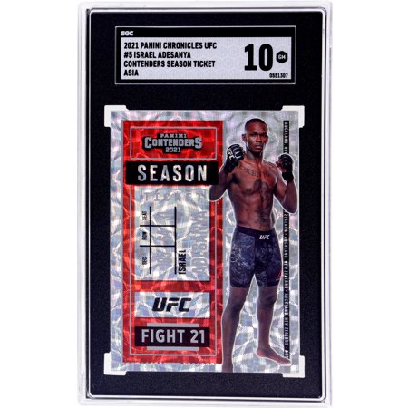 2021 Panini Chronicles Ufc #5 Israel Adesanya Contenders Season Ticket Asia SGC 10