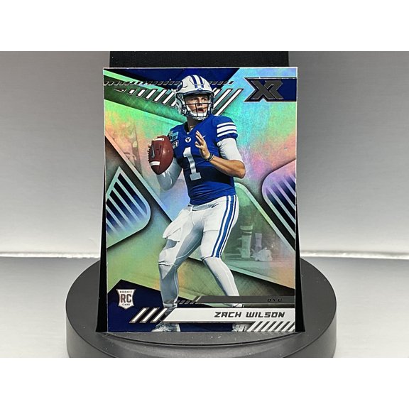 2021 Panini Chronicles XR Draft Picks Silver Refractor RC #182 Zach Wilson BYU Cougars Football Card