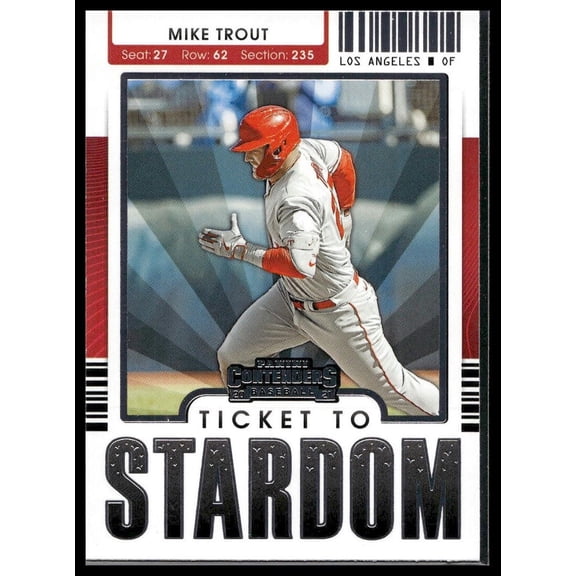 2021 Panini Contenders Mike Trout #TTS-MT Ticket to Stardom