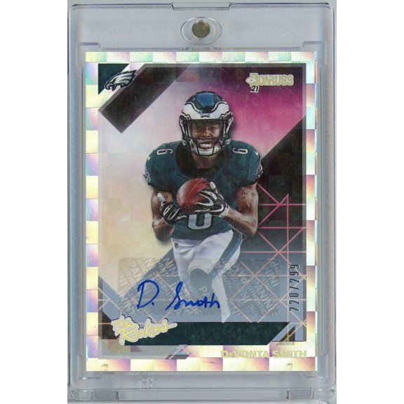 2021 Panini Donruss Devonta Smith #TRDVS /299 The Rookies Auto Rookie RC Football Card