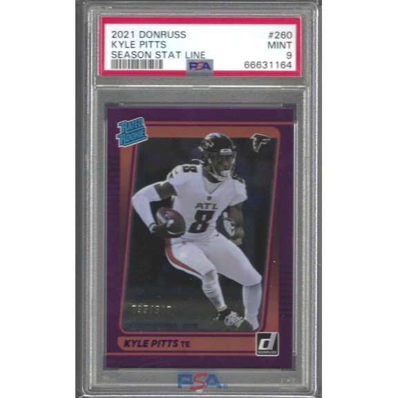 2021 Panini Donruss Kyle Pitts #260 Season Stat Line PSA 9