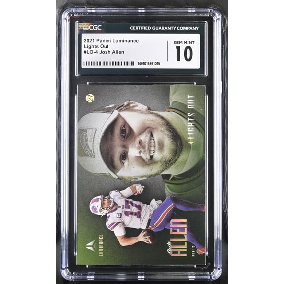 2021 Panini Luminance Josh Allen #LO-4 Lights Out CGC 10
