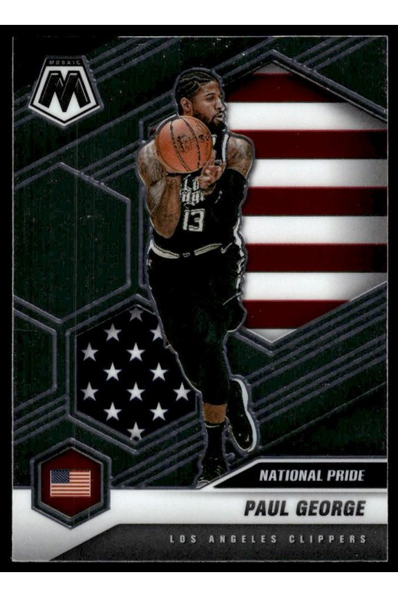 2021 Panini Mosaic National Pride Basketball Card Paul George #255 Los Angeles Clippers