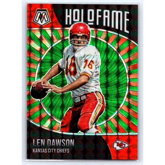 2021 Panini Mosaic HoloFame Mosaic Green #9 Len Dawson Kansas City Chiefs Football Card