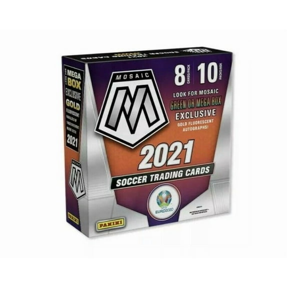 2021 Panini Mosaic UEFA Euro Soccer Trading Cards Mega Box