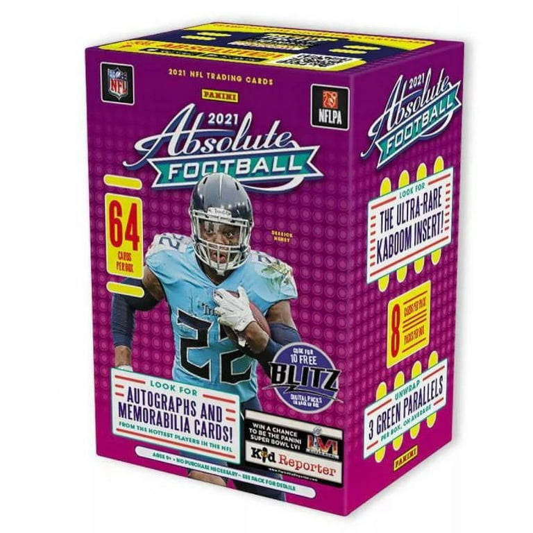 2021 Panini NFL Football Card Box - 8 Packs, Autographs, Memorabilia, KABOOM  - Walmart.com