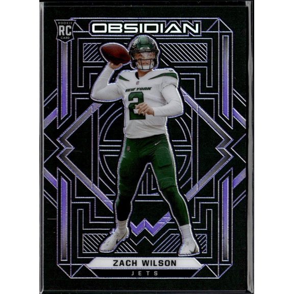 2021 Panini Obsidian Purple 102 RC Zach Wilson New York Jets #082 100 Football Card