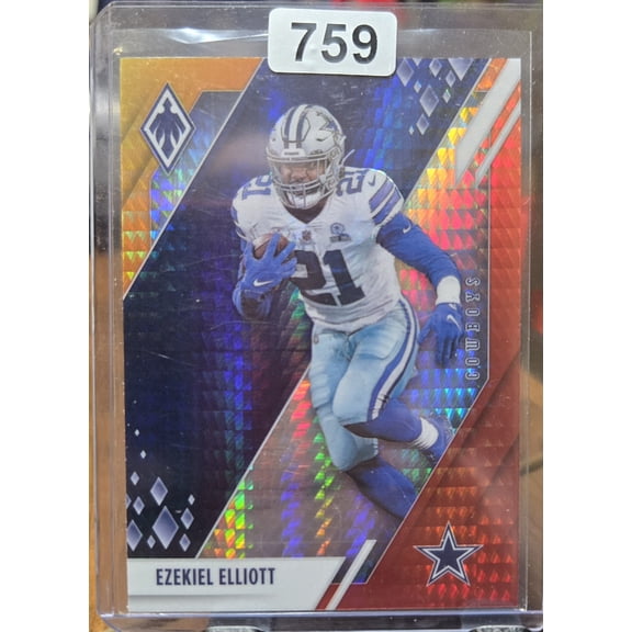 2021 Panini Phoenix Ezekiel Elliott #30 Fire Burst Dallas Cowboys Football Card