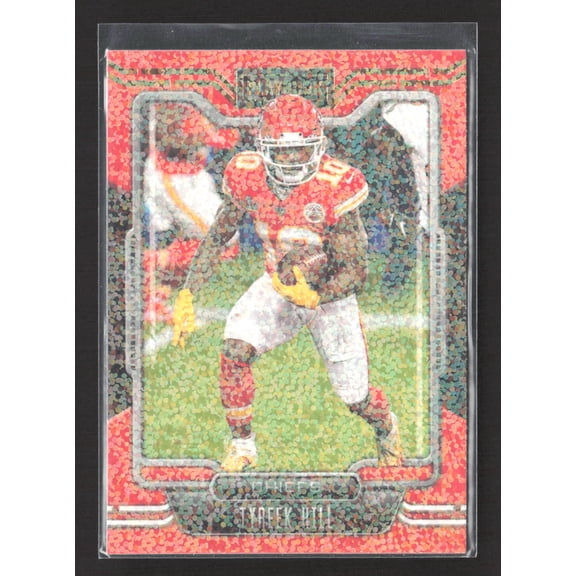 2021 Panini Playbook Tyreek Hill Kansas City Chiefs Red Sparkle #50 Football Card