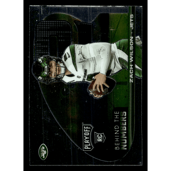 2021 Panini Playoff Behind the Numbers Zach Wilson New York Jets Trading Card BTN-ZWI