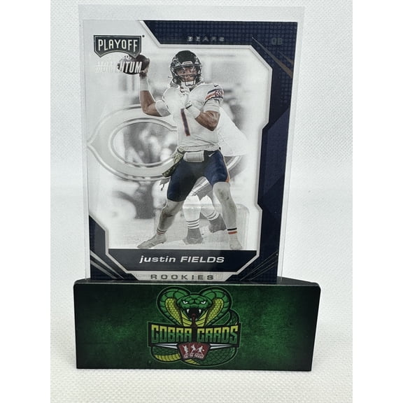 Near Mint 2021 Panini Playoff Momentum Justin Fields PMR-8 Rookie Chicago Bears Football Card