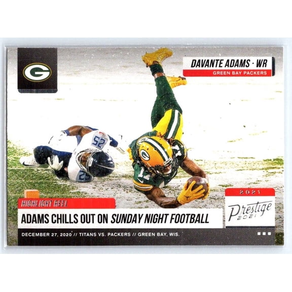 2021 Panini Prestige Davante Adams #HR-DA Highlight Reel