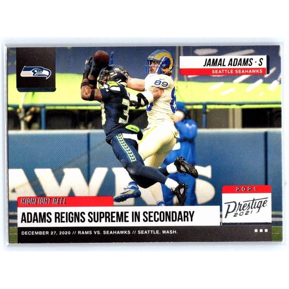 2021 Panini Prestige Jamal Adams #HR-JA Highlight Reel