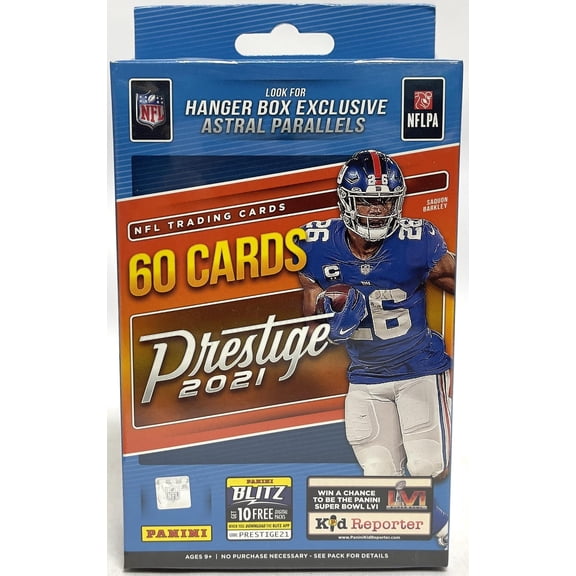2021 Panini Prestige NFL Football Trading Cards Hanger Box- 60 Cards