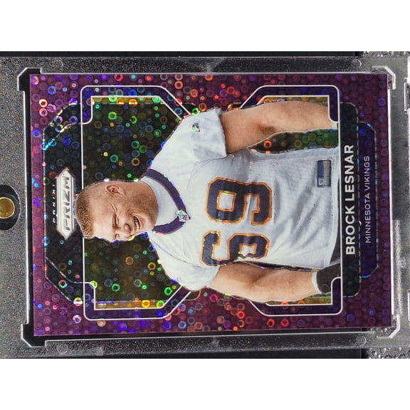 2021 Panini Prizm Brock Lesnar Purple Dico No Huddle /35 Vikings WWE