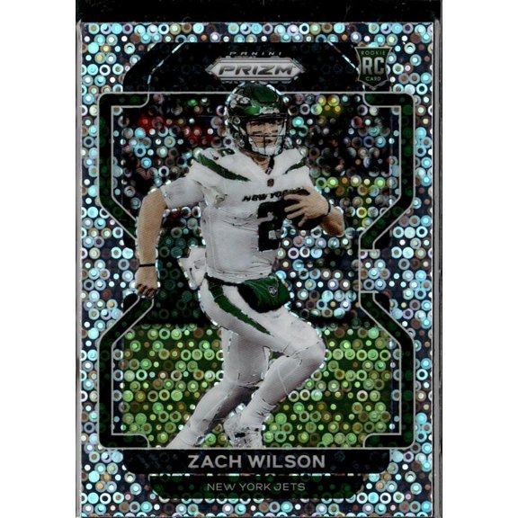 2021 Panini Prizm Disco Zach Wilson RC New York Jets #V-332 Football Card New York Jets NFL Football Trading Card