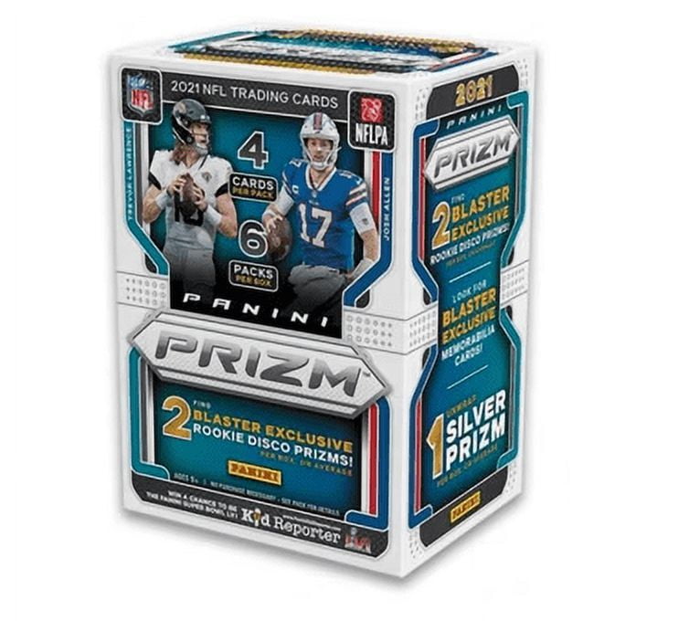 Panini Prizm Football Trading Cards 2021 Blaster Box (6 Packs, 4 Cards Per Pack)