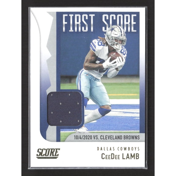 2021 Panini Score Football First Score CeeDee Lamb #FS4 Memorabilia Dallas Cowboys NFL Football Trading Card