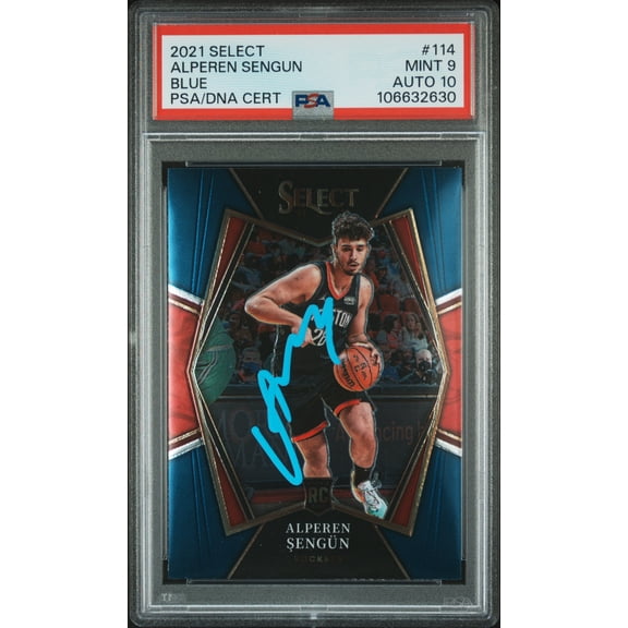 2021 Panini Select Alperen Sengun #114 Blue PSA 9 Auto 10
