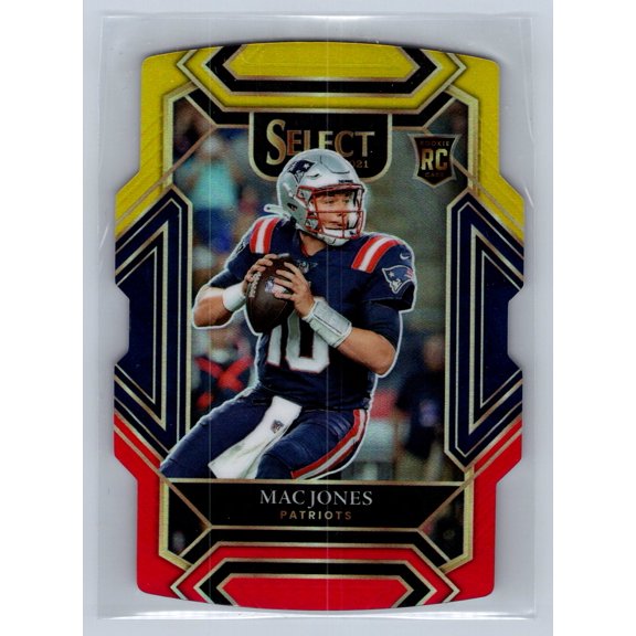 2021 Panini Select Mac Jones #251 Club Level Red Yellow Die-Cut RC