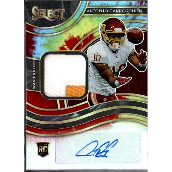 2021 Panini Select Prizm Patch RC Autographed Antonio Gandy-Golden Football Card RSM-AGG 22/25