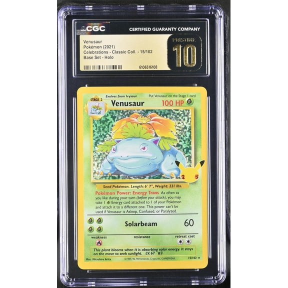 2021 Pokemon #15/102 Venusaur Celebrations - Classic Collection CGC 10