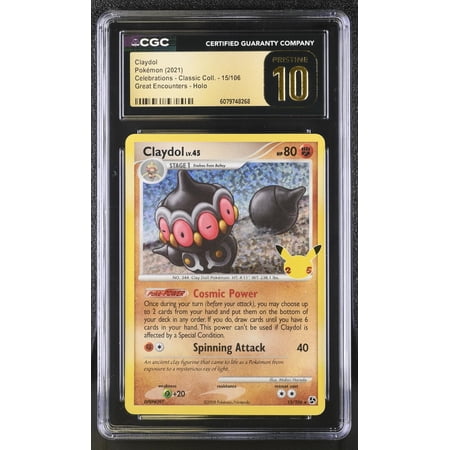 2021 Pokemon #15/106 Claydol Celebrations - Classic Collection CGC 10