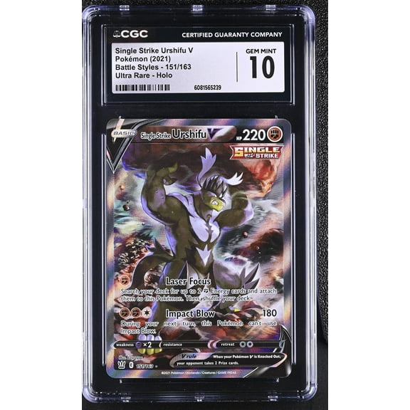 2021 Pokemon Battle Styles Single Strike Urshifu V #151/163 Ultra Rare CGC 10
