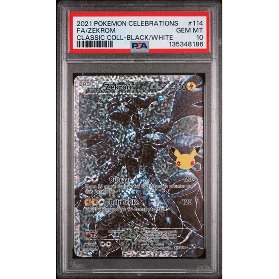 2021 Pokemon Black and White Celebrations Classic Collection Zekrom #114 PSA 10
