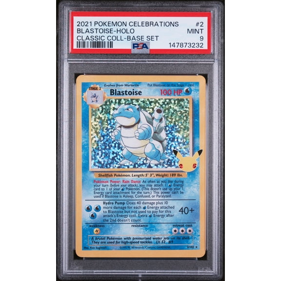 2021 Pokemon Celebrations Classic Collection Blastoise Holo Classic Coll-Base Set PSA 9 #2