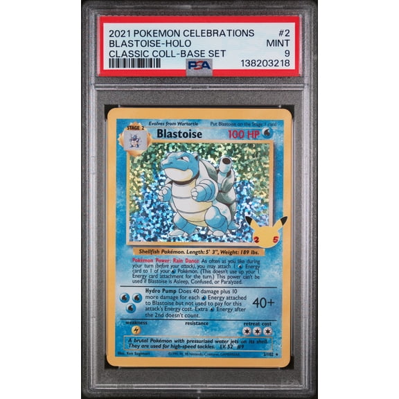 2021 Pokemon Celebrations Classic Collection Blastoise Holo Classic Coll-Base Set PSA 9 #2
