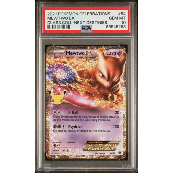 2021 Pokemon Celebrations Classic Collection Mewtwo EX Class.Coll-Next Destinies PSA 10 #54