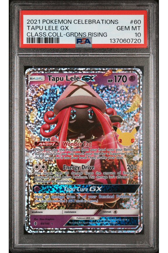 2021 Pokemon Celebrations Classic Collection Tapu Lele GX Class.Coll-Grdns.Rising PSA 10 #60