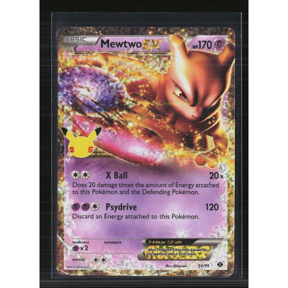 2021 Pokemon Celebrations Mewtwo EX Holo RA Trading Card 54/99 English