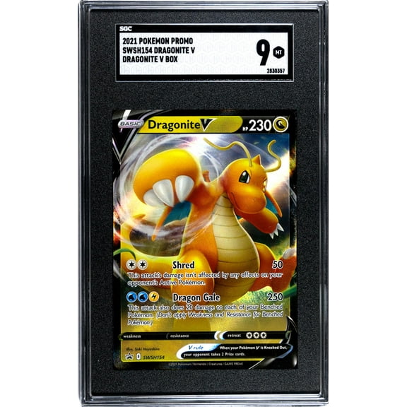 2021 Pokemon Promo #SWSH154 Dragonite V Dragonite V Box SGC 9