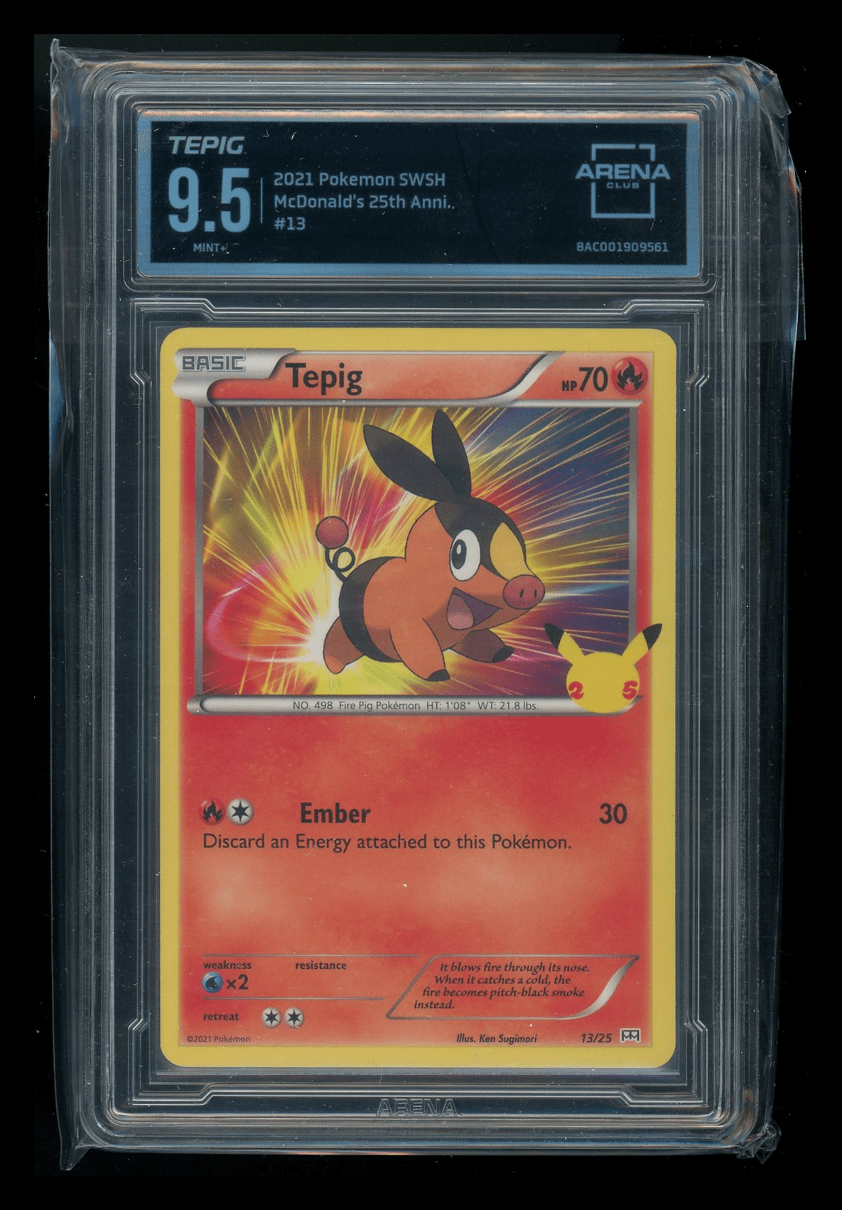 tepig mcdonalds pokemon card Pokemon - McDonalds - 25th Anniversary Collection - Tepig - 13/25