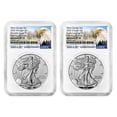thumbnail image 1 of 2021 Reverse Proof American Silver Eagle Designer 2pc Set NGC PF70 FDI 35th Anni. Eagle Label, 1 of 3