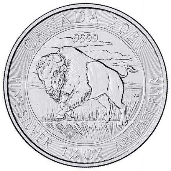 2021 Royal Canadian Mint Bison 1.25 oz Silver Coin