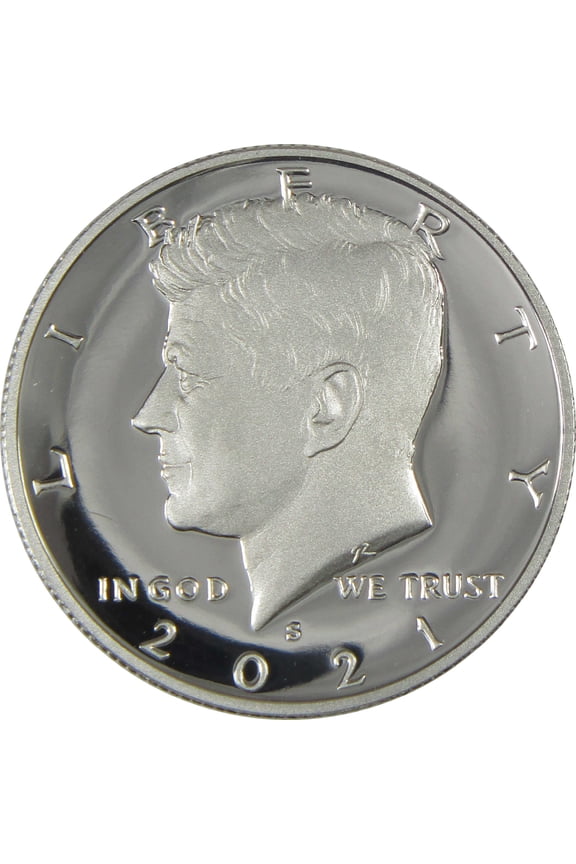 2021 S Kennedy Half Dollar Choice Proof .999 Silver 50c Coin