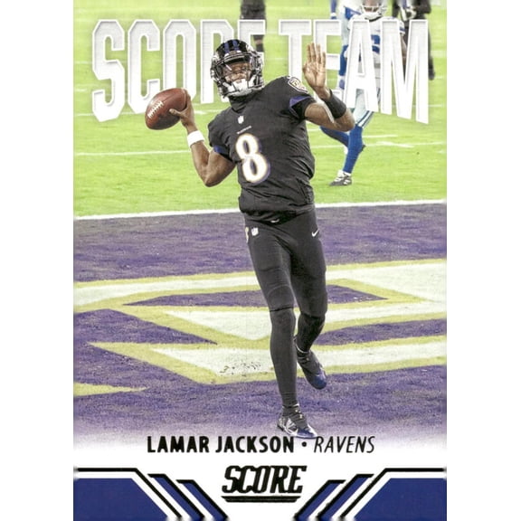 2021 SCORE SCORE TEAM #2 LAMAR JACKSON BALTIMORE RAVENS