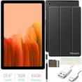 thumbnail image 1 of 2021 Samsung Galaxy Tab A7 10.4'' (2000x1200) TFT Display Wi-Fi Tablet Bundle, 3GB RAM, Bluetooth, Android 10 OS (64GB, Gold) with Mazepoly Accessories, 1 of 6