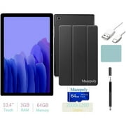 2021 Samsung Galaxy Tab A7 10.4'' (2000x1200) TFT Display Wi-Fi Tablet Bundle, Qualcomm Snapdragon 662, 3GB RAM, Bluetooth, Dolby Atmos Audio, Android 10 OS w/Mazepoly Accessories (64GB, Gray)