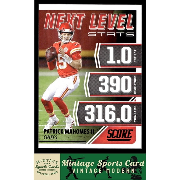 2021 Score Patrick Mahomes II #NL2 Next Level Stats