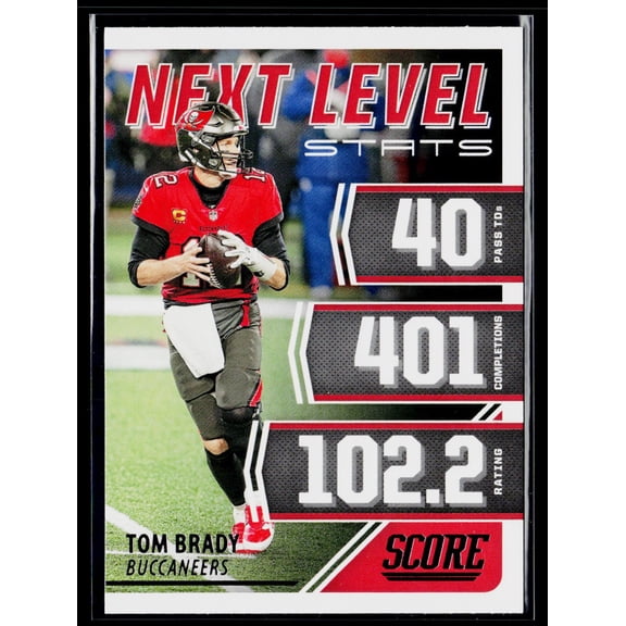 2021 Score Tom Brady #NL1 Next Level Stats Near Mint or Better Tampa Bay Buccaneers Football Card Tampa Bay Buccaneers NFL FOOTBALL Trading Card