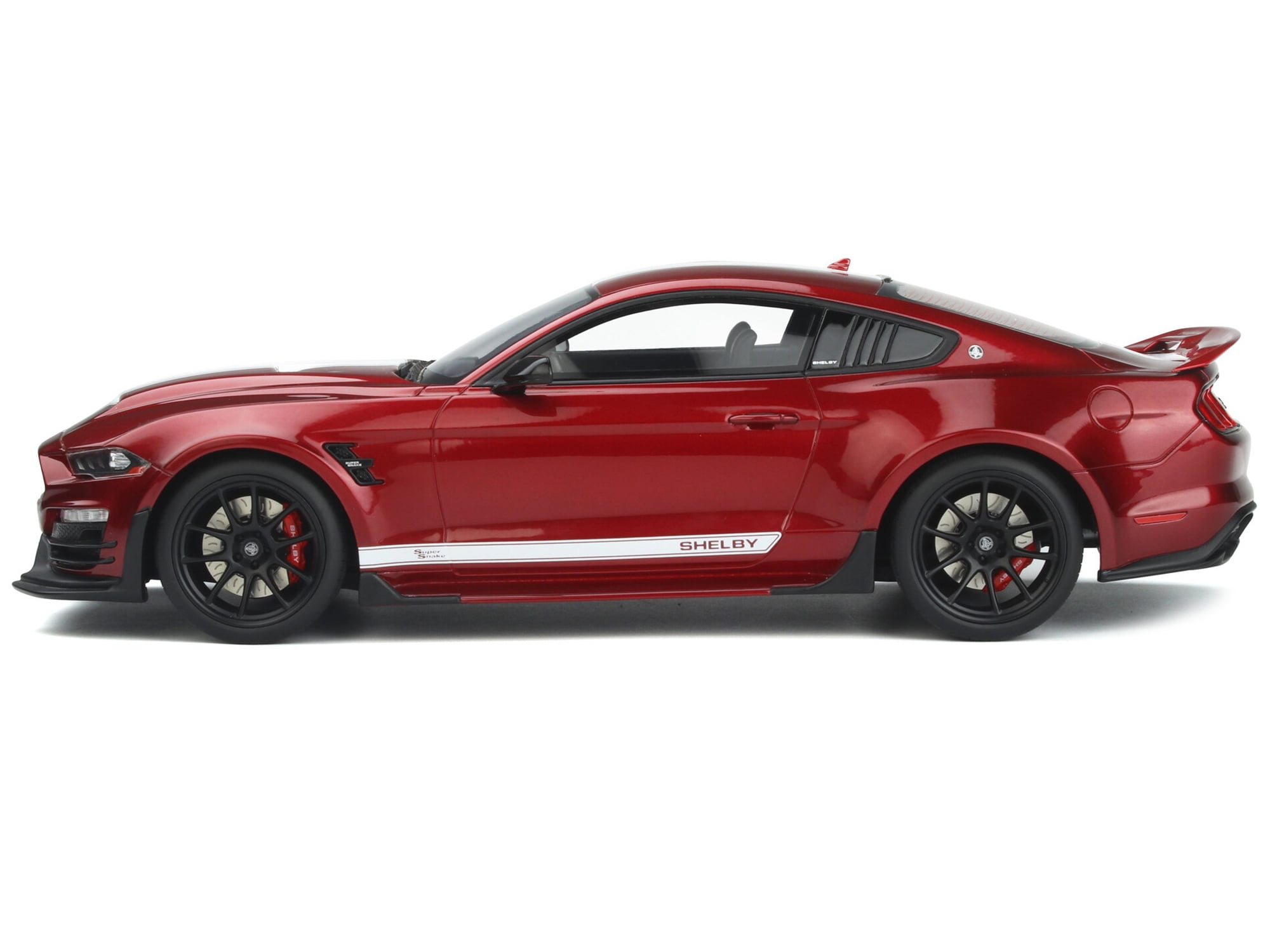 2021 Shelby Super Snake Coupe Red Metallic with White Stripes 1/18