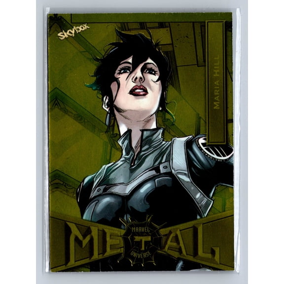 2021 SkyBox Marvel Metal Universe Spider-Man Light FX Yellow Maria Hill #48 English Card