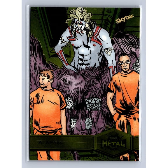 2021 Upper Deck SkyBox Metal Universe Spider-Man Marvel AI Apaec Yellow FX #102 Trading Card
