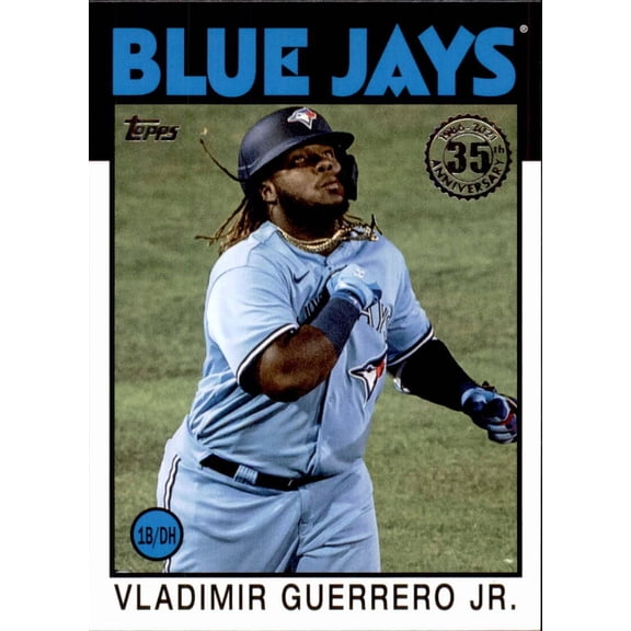 2021 TOPPS 1986 TOPPS BASEBALL 35TH ANNIVERSARY #86B-35 VLADIMIR GUERRERO JR. TORONTO BLUE JAYS